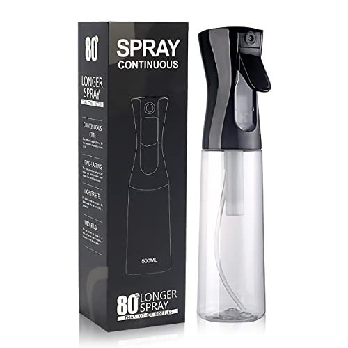MAYCREATE 500ml Refillable Spray Bottles, Multifunction Empty Plastic Mist Water Spray Bottle for Hair, Portable Skin Moisturizing Spray Bottle For Alcohol, Cleanser Dispenser (Black) MAYCREATE 500ml Refillable Spray Bottles, Multifunction Empty Plastic Mist Water Spray Bottle for Hair, Portable Skin Moisturizing Spray Bottle For Alcohol, Cleanser Dispenser (Black)